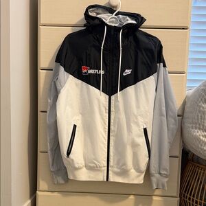 Nike Men's Black and White Windbreaker